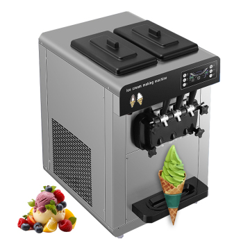 Professional Commercial Automatic Ice Cream Machine - 3 Flavor Soft Serve Ice Cream Machine