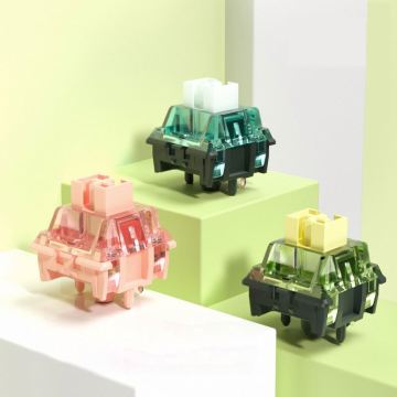 DUKHARO MO Series Pink Green Plane Linear Tactile Switches for Mechanical Keyboards