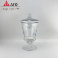 Transparent glass candy Jar tank glass with lid