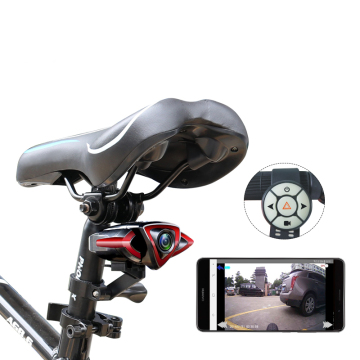Hot Selling Full HD 1080p Bicycle Helmet Camera with TF Card and LED Tail Light
