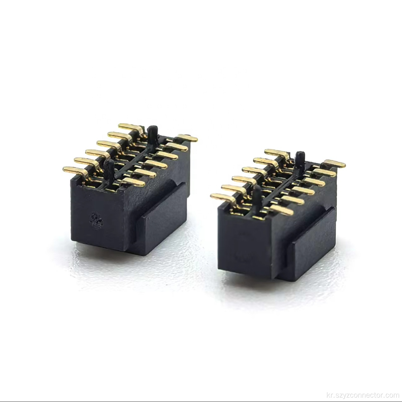 1.27mm 암 헤더 이중 행 SMT 검정색