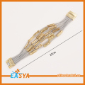 Nóng bán chất lượng cao vàng đa lớp Bracelet bạc màu xám đa lớp Bracelet