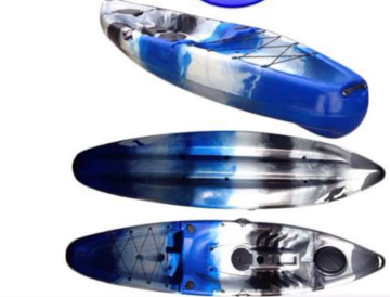 3 Person 2+1 Seat Family 13FT Fishing Sit On Top Canoe LLDPE&HDPE Plastic Kayak