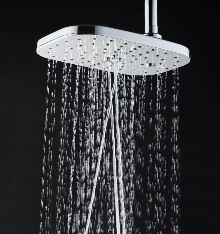 Yüksek kaliteli su tasarrufu şelale krom abs banyo üst plastik duş başlığı