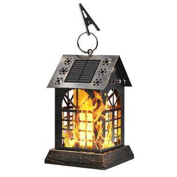 Solar Lantern Lamp Flame Flickering Lights