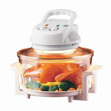 Halogen Oven with 1,200 to 1,400W Power, 60 Minutes Timer and 12L Capacity