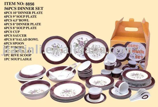 56pcs Melamine Dinner Set