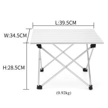 Winpolar Portable Aluminum Camping Folding Table for Outdoor Use