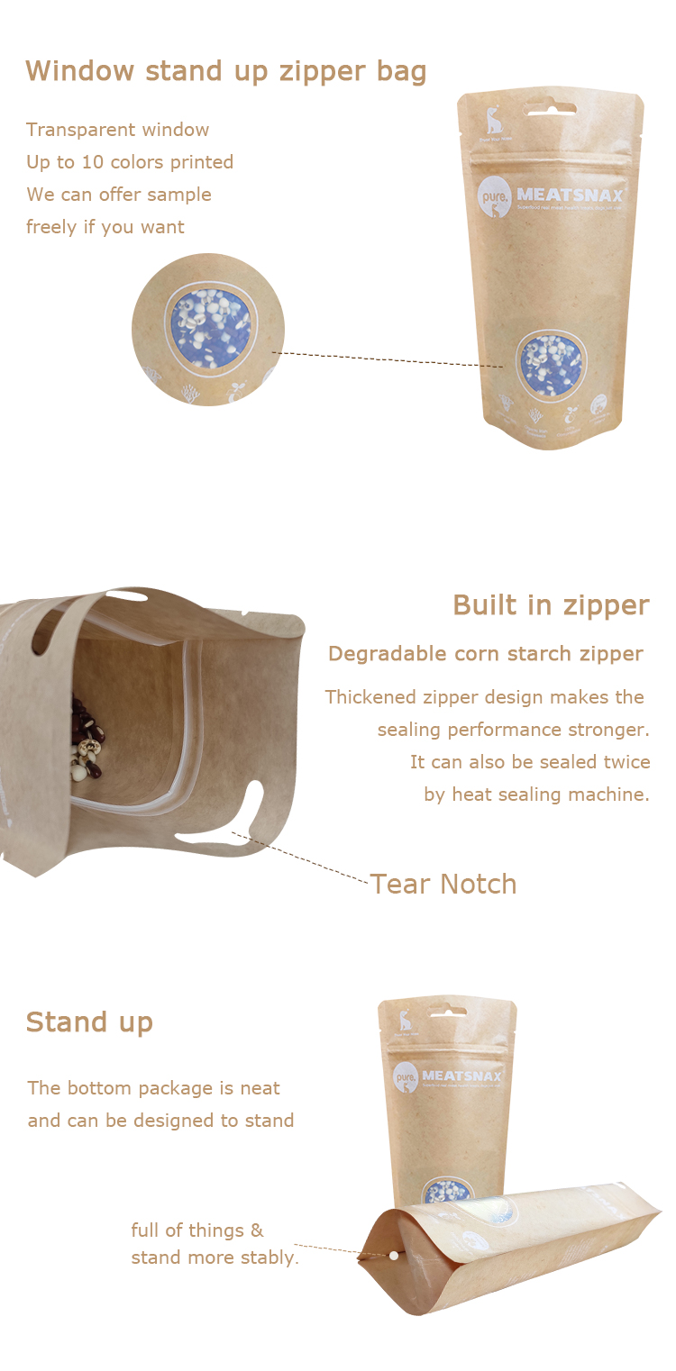 Compostable kraft paper bag