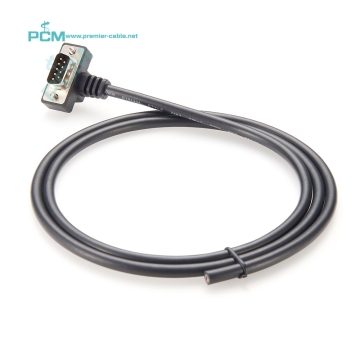 1m Slim Low Profile 5Pin UP Angle DB9 Male to Open Single End Serial RS232 Cable