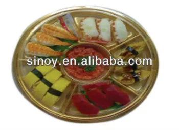 compartment sushi tray with lid