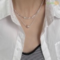 Exquisite Fashion Double Layered Necklace with pearl