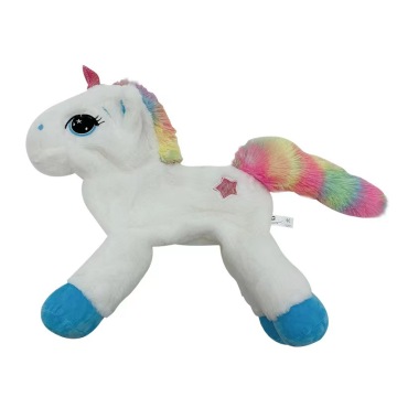 Sunshine Rainbow Little White Horse Plush Sleeping Toy