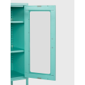 Freestanding Metal Storage Cabinets with Shelves and Doors