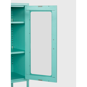 Freestanding Metal Storage Cabinets with Shelves and Doors