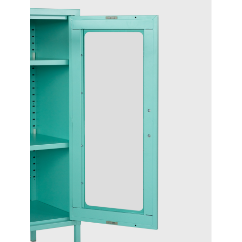 Freestanding Metal Storage Cabinets with Shelves and Doors