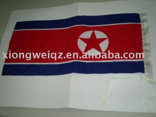 North Korean flags