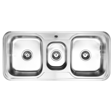 Meiao Triple Bowl Machine Sink Topmount Nyura