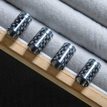 Capes de soupape de pneu antivol en fibre de carbone en aluminium pour pneus de roue