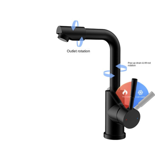 Robinet de cuisine en acier inoxydable à 360 degrés