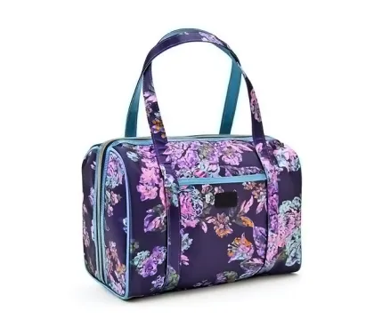 Beautiful flower printing travel floral makeup bag