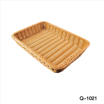 OEM factory Supermarket use cane-imitated baskets for fruits