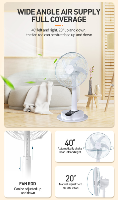 Oscillating Pedestal Air Cooling Electric Stand Floor Fan