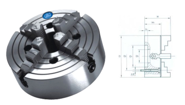 K72-500 4 jaw independent chuck