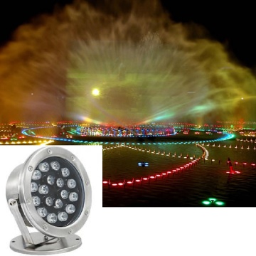 Professional 18W RGB DMX512 Underwater LED Fountain Light