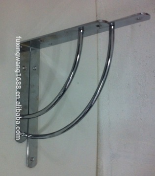 China OEM Decorative Metal Chrome Shelf Bracket for wood shelves