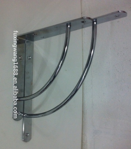 China OEM Decorative Metal Chrome Shelf Bracket for wood shelves