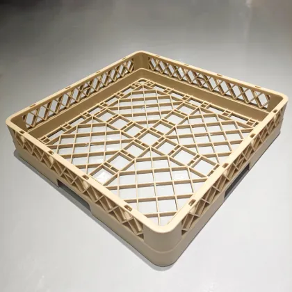 Commercial Dishwasher Machine Drying Rack for Kitchen Plastic Dishes - Beige PP Dish Rack Bowl Rack