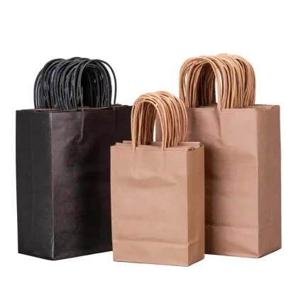Biodegradable Kraft Paper Carry Bags