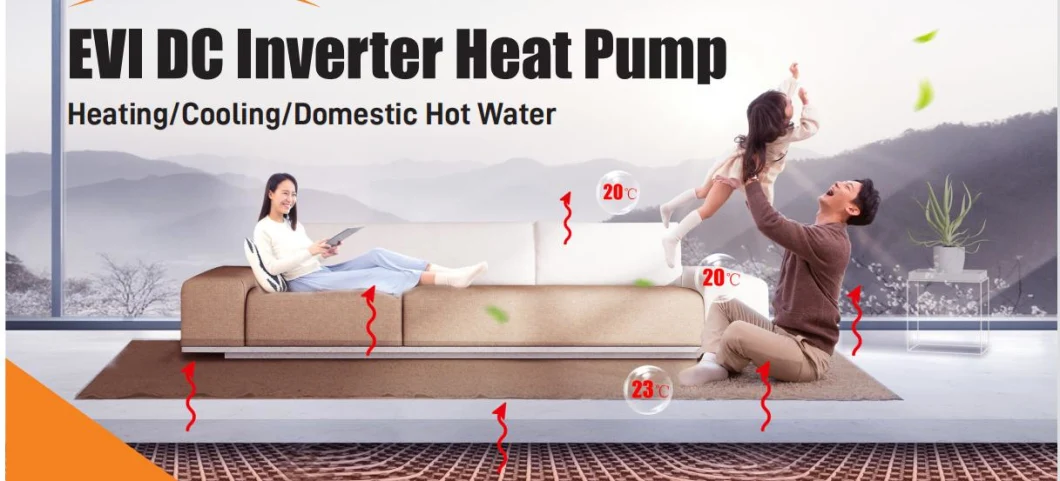 45-350kw Commercial Use Air Source Electric Heat Pump Water Heater for Heating Cooling Hot Water Cooperative Project