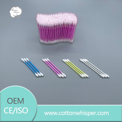 Plastic Stick Cotton Swabs for Beauty