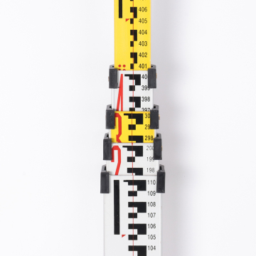 L4S4 Telescopic Aluminum Leveling Staff: Adjustable 3M, 4M, 5M, and 7M Dual Scale Surveyor's Staff