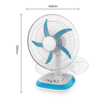 Portable Solar Air Cooling Table Fan for Home - Rechargeable AC/DC Operation