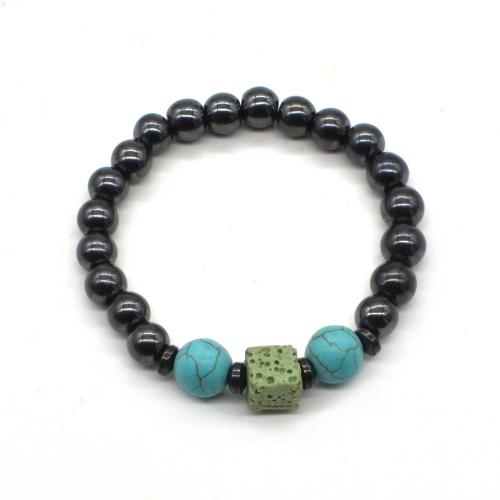 Men Women 8mm Lava Rock 7 Chakras Aromatherapy Essential Oil Diffuser Bracelet Braided Rope Natural Stone Yoga Beads Bracelet