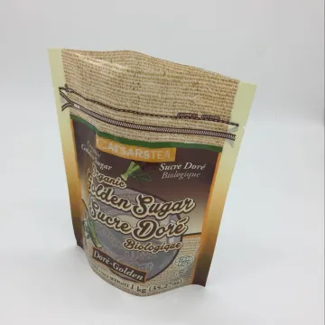 custom logo stand up plastic bag packaging for sugar