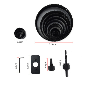 Woodworker's Comprehensive Hole Saw Kit: 16pcs Set including 11P, 16P, and 8P Bits for Carpenter Holes, Electric Drills, and Lamphole Fittings
