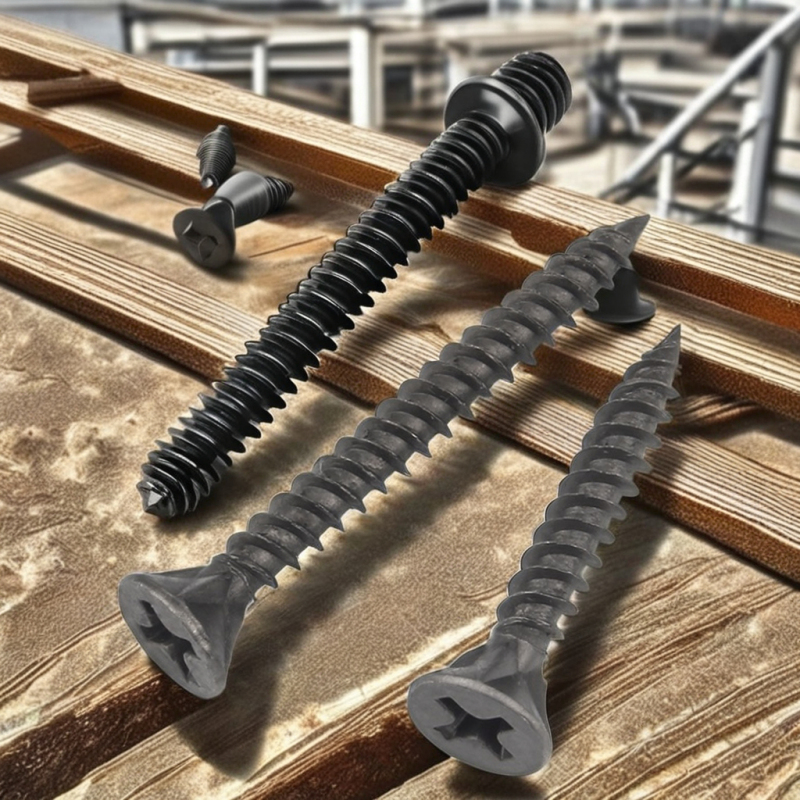 High Quality M3.5M4 Titanium Plastic Self-Tapping Screws Iron Gray Phosphorus Wallboard Nail Cross Countersunk Head Four ISO