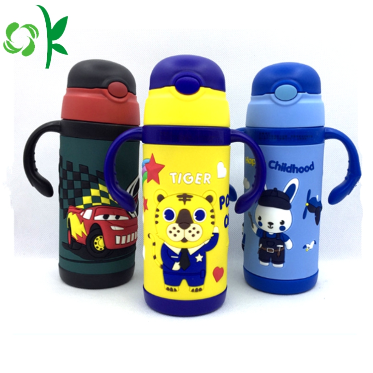 Silicone Cartoon Design Durable Sleeve Vacuum Flask Sleeve