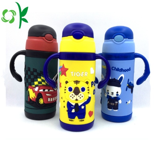 Thiết kế phim hoạt hình Silicone Durable Sleeve Vacuum Flask Sleeve