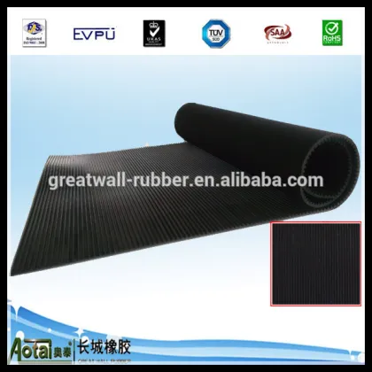 American Ribbed Rubber flooring mat /Wide Ribbed Rubber Flooring/rubber flooring mat