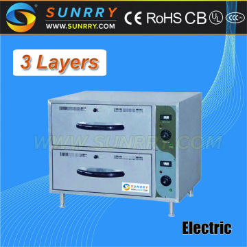 Electric food warmer cabinet with three layers food warmer container cabinet (SUNRRY SY-WDD3)
