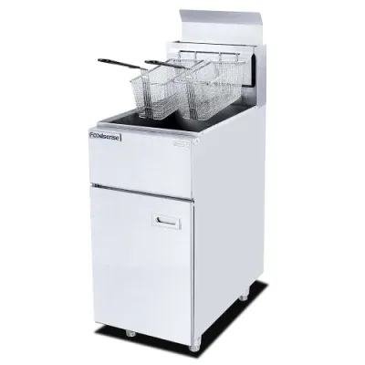 Commercial Use Table Top Stainless Steel Gas Potato Deep Fryer with Per Tank