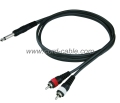 DR serie doble Jack Mono a RCA Cable