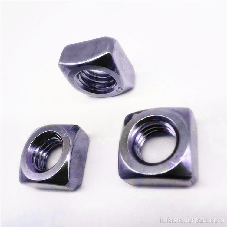 Dadi quadrati filettati in acciaio inossidabile di dimensioni standard