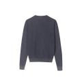 Pull-over à col rond en tricot teint en pièce Stone Wash pour hommes