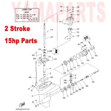 INSERT CARTRIDGE FOR YAMAHA HIDEA PARSUN 2-STROKE 15HP OUTBOARD ENGINE LOWER CASING SPARE PARTS